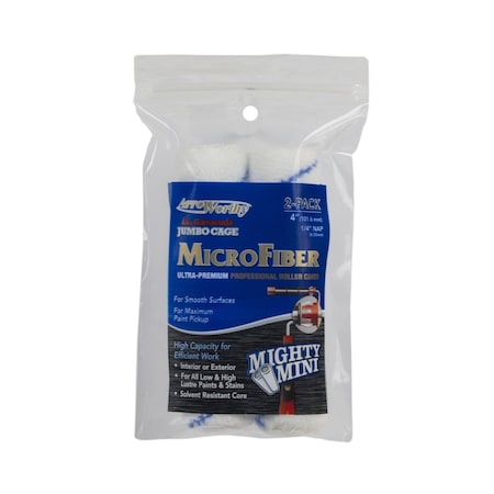 Arroworthy ArroWorthy Barracuda Microfiber 4 in. W X 1/4 in. Jumbo Paint Roller Cover 2 pk 4-MFR2JCT P